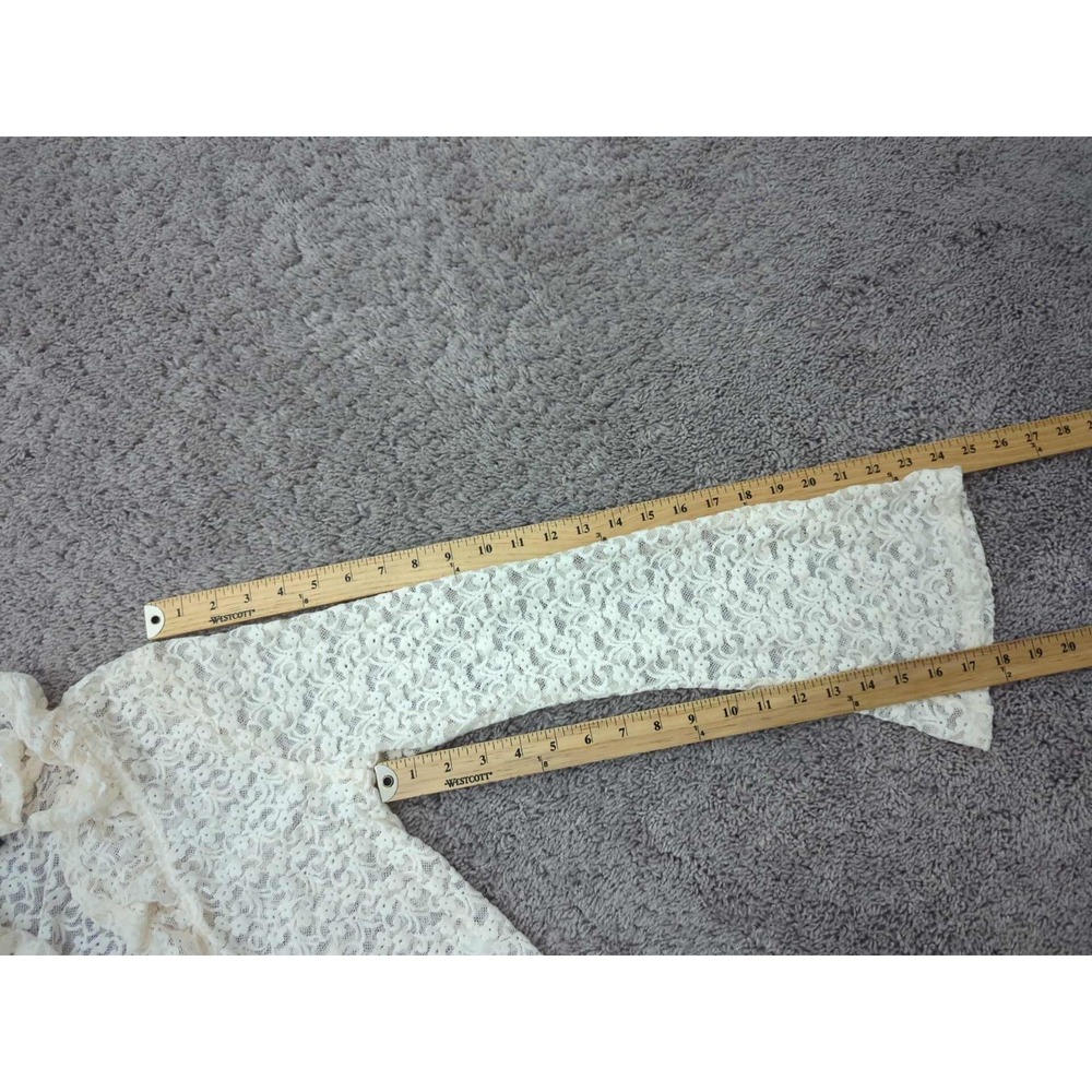 Wild Fable Cardigan Womens S Lace Ruffle Flare Sheere See Thru Retro Boho Y2k - Picture 4 of 7